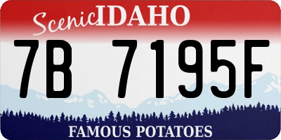 ID license plate 7B7195F