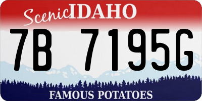 ID license plate 7B7195G