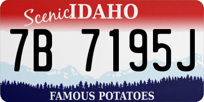 ID license plate 7B7195J