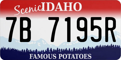 ID license plate 7B7195R