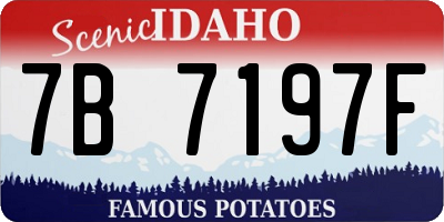ID license plate 7B7197F