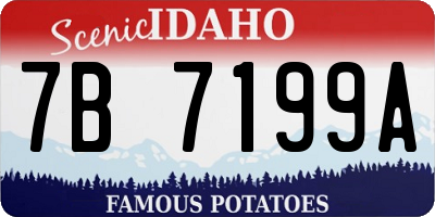 ID license plate 7B7199A