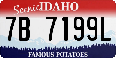 ID license plate 7B7199L