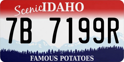 ID license plate 7B7199R