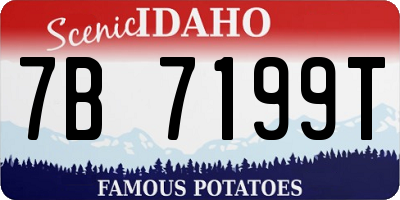 ID license plate 7B7199T