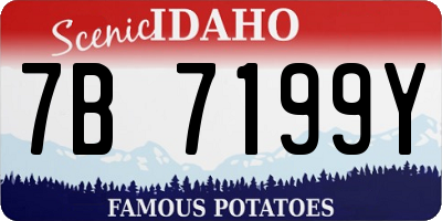 ID license plate 7B7199Y