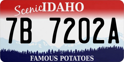 ID license plate 7B7202A