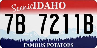 ID license plate 7B7211B