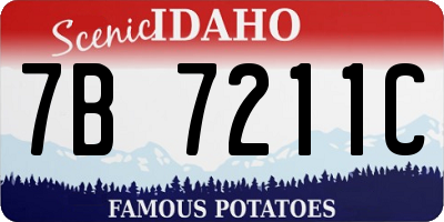 ID license plate 7B7211C