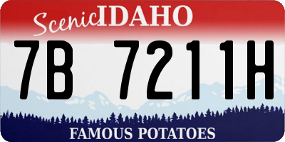 ID license plate 7B7211H