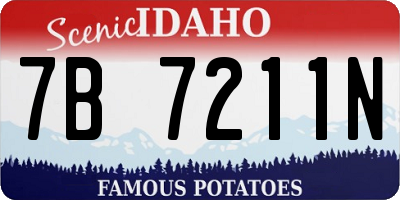 ID license plate 7B7211N