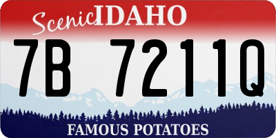 ID license plate 7B7211Q