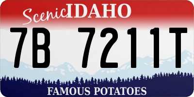 ID license plate 7B7211T