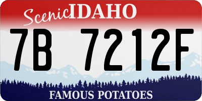 ID license plate 7B7212F