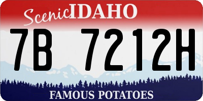 ID license plate 7B7212H