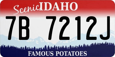 ID license plate 7B7212J