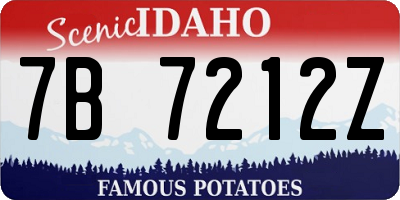 ID license plate 7B7212Z