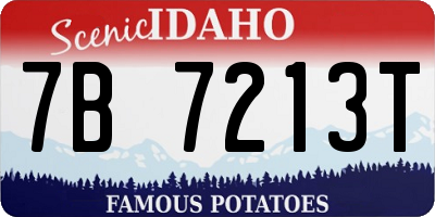 ID license plate 7B7213T