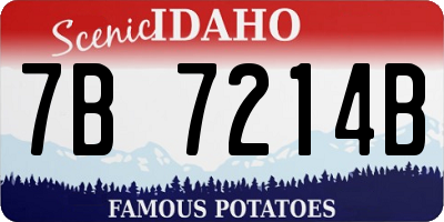 ID license plate 7B7214B