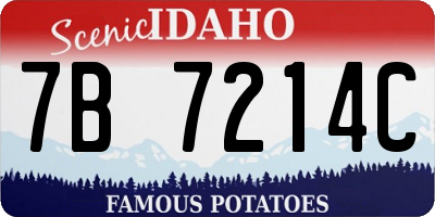ID license plate 7B7214C