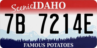 ID license plate 7B7214E