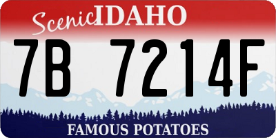 ID license plate 7B7214F
