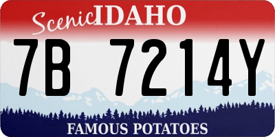 ID license plate 7B7214Y
