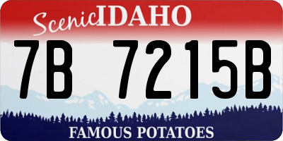 ID license plate 7B7215B