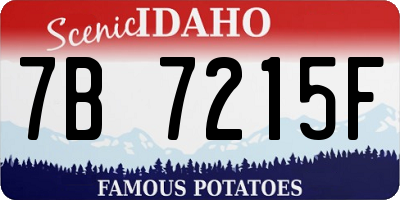 ID license plate 7B7215F