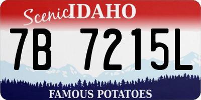 ID license plate 7B7215L