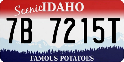 ID license plate 7B7215T