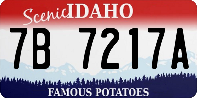 ID license plate 7B7217A