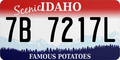 ID license plate 7B7217L