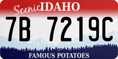 ID license plate 7B7219C