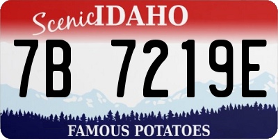 ID license plate 7B7219E