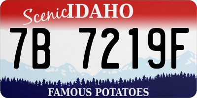 ID license plate 7B7219F