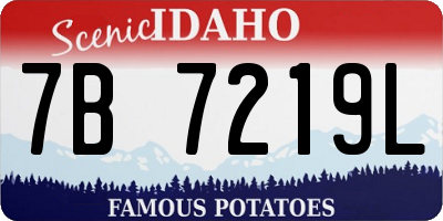ID license plate 7B7219L