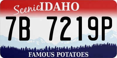 ID license plate 7B7219P