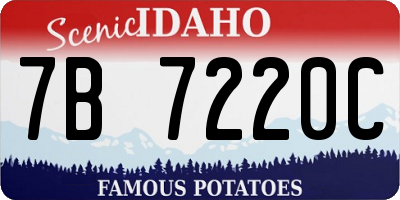 ID license plate 7B7220C