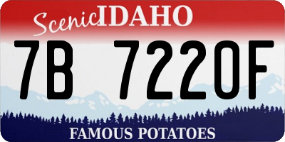 ID license plate 7B7220F