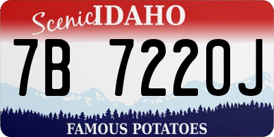 ID license plate 7B7220J