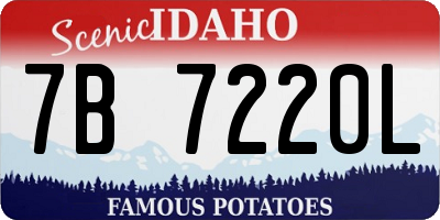 ID license plate 7B7220L