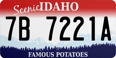 ID license plate 7B7221A
