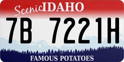 ID license plate 7B7221H
