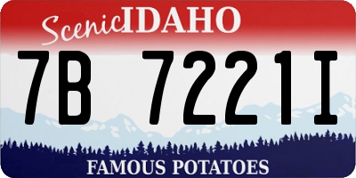 ID license plate 7B7221I