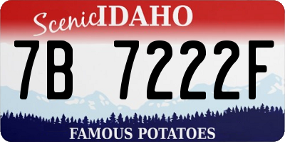 ID license plate 7B7222F