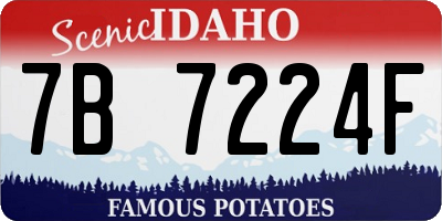ID license plate 7B7224F