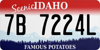 ID license plate 7B7224L