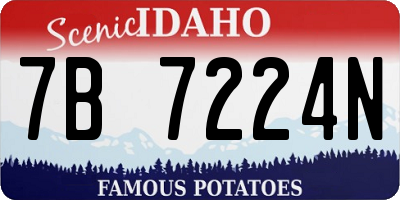 ID license plate 7B7224N