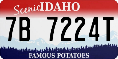 ID license plate 7B7224T